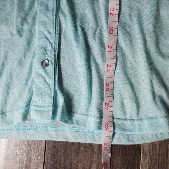 NWT Roper Blue Sequin Pearl Snap Button Down Shirt Women's Size XL - Picture 8 of 16